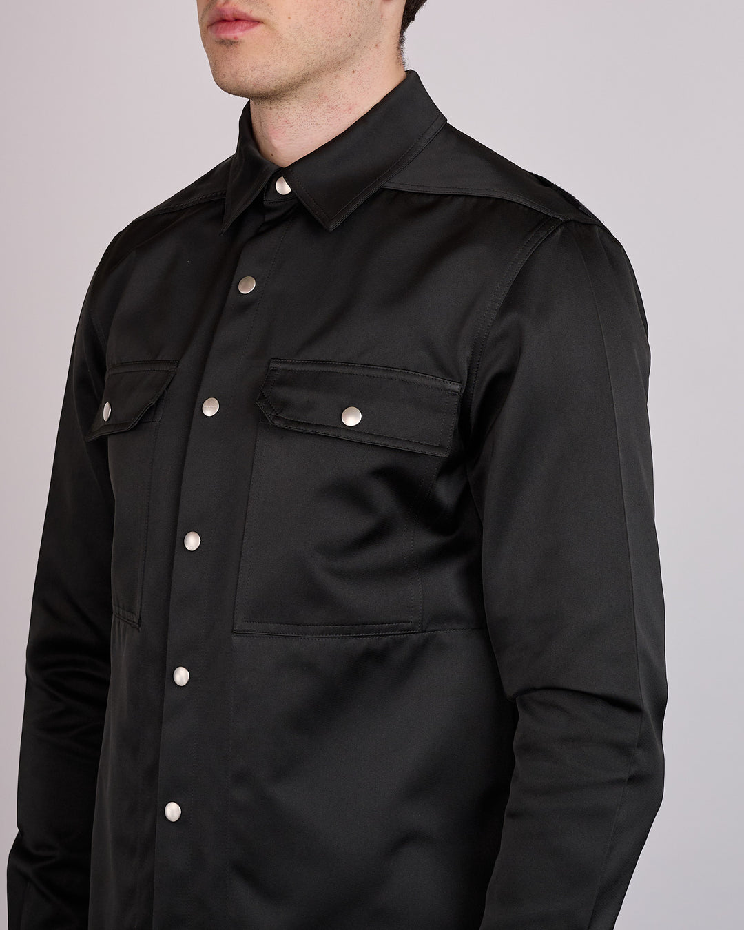 Rick Owens Outershirt Tech Duchesse Black