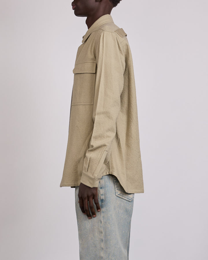 Rick Owens Outershirt Warm Flannel Pearl