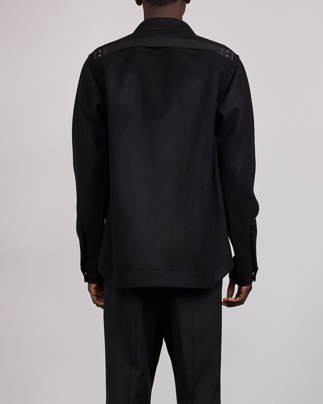 Rick Owens Outershirt Wool Melton Black