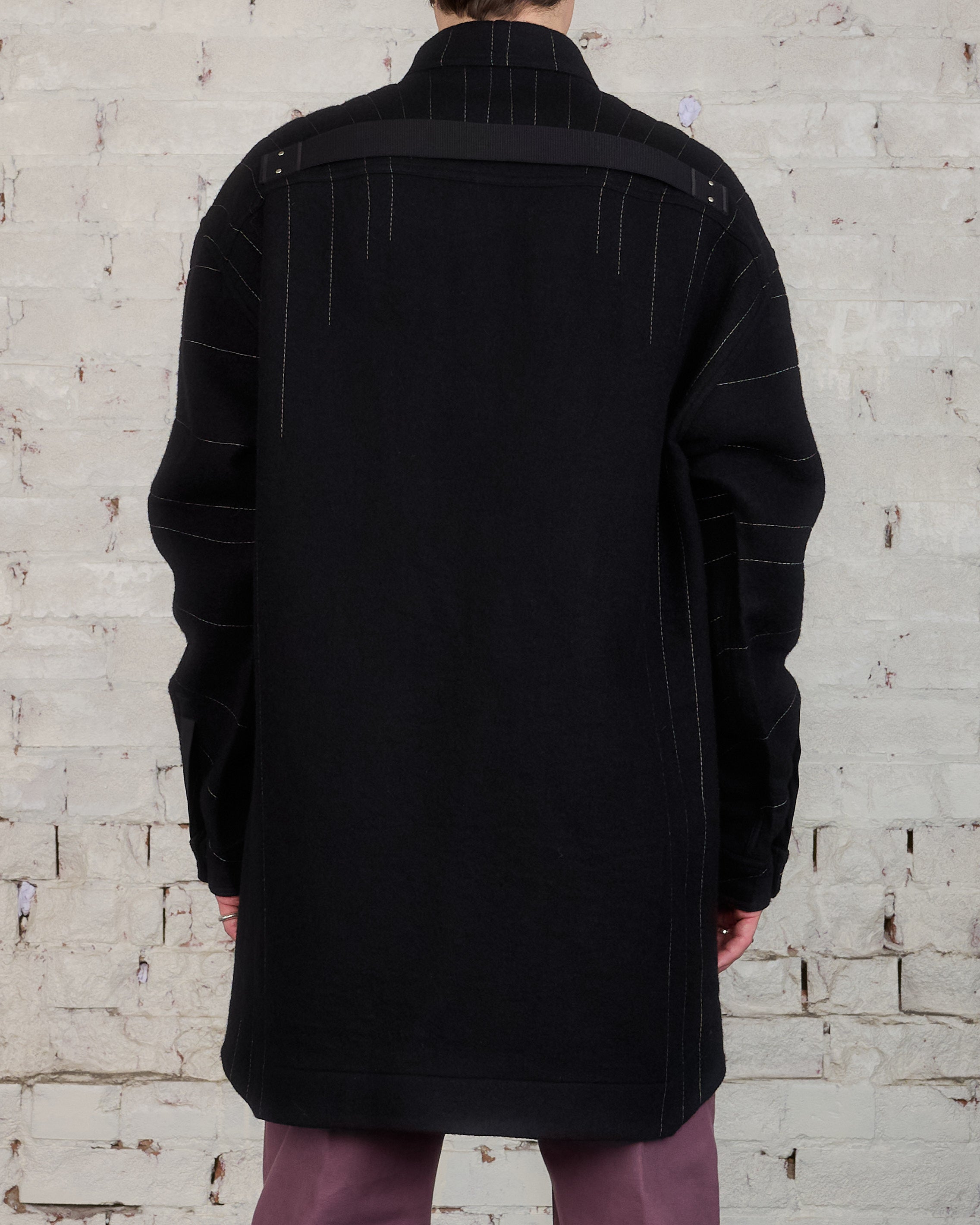 Rick Owens Oversized Outershirt Boiled Wool Radiance Black – LESS 17