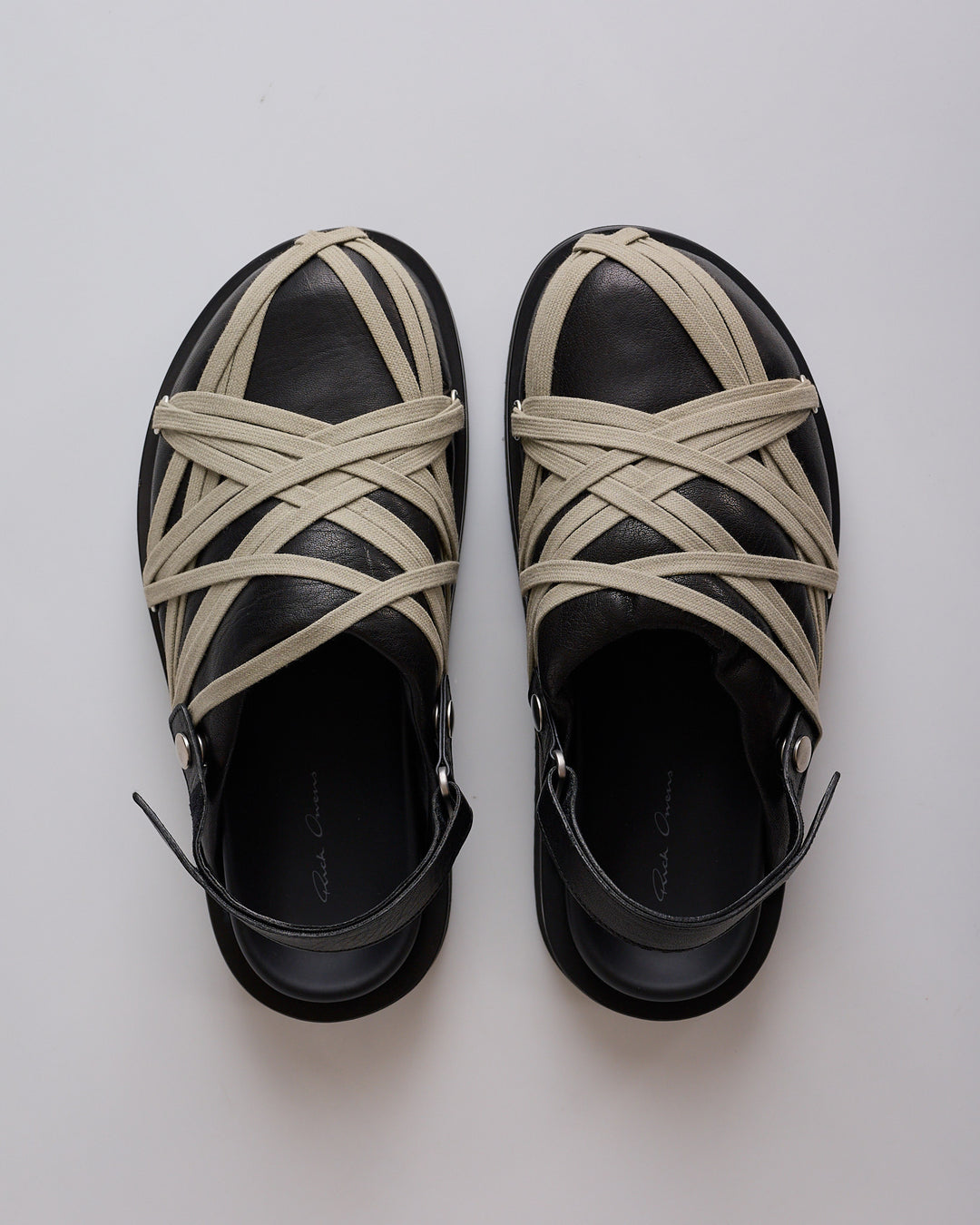 Rick Owens Padded Megalace Mule Black Pearl