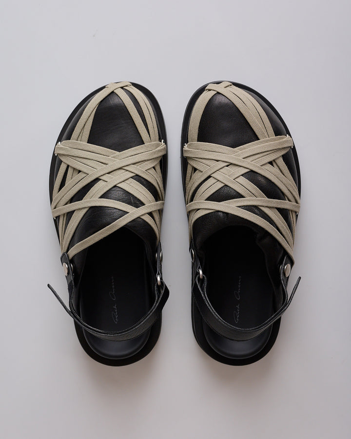 Rick Owens Padded Megalace Mule Black Pearl