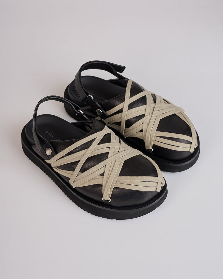Rick Owens Padded Megalace Mule Black Pearl