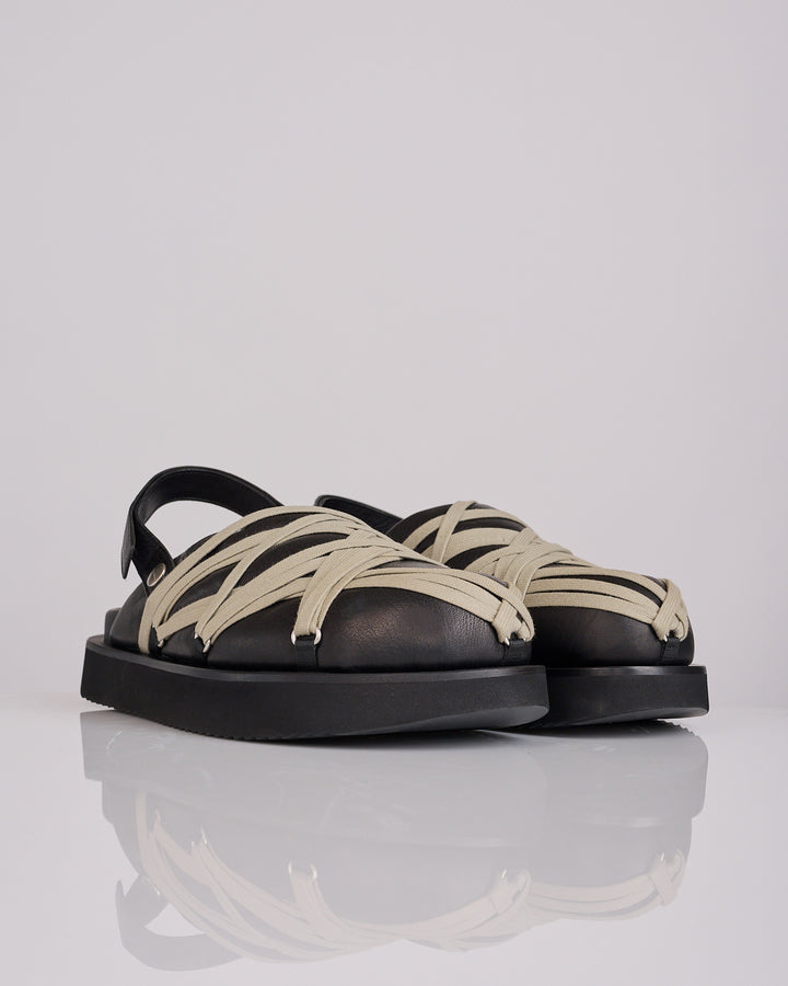 Rick Owens Padded Megalace Mule Black Pearl