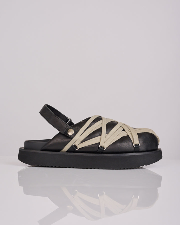 Rick Owens Padded Megalace Mule Black Pearl