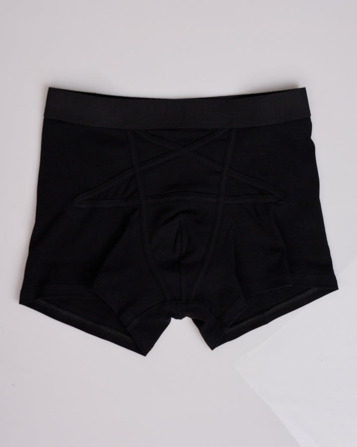 Rick Owens Penta Boxer Brief Cotton Stretch Jersey Black