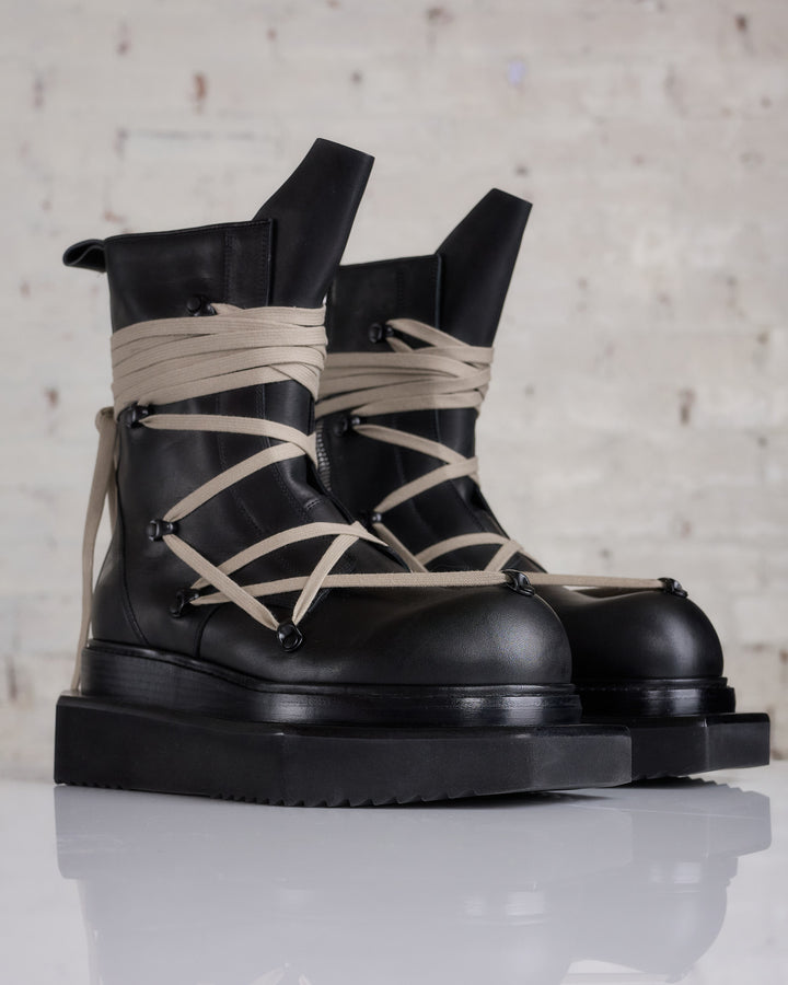 Rick Owens Pentalaced Turbo Cyclops Boot Black