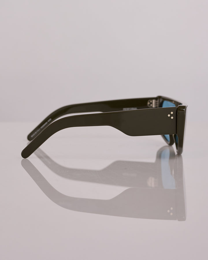 Rick Owens Performa Temple Sunglass Olive Amazonite