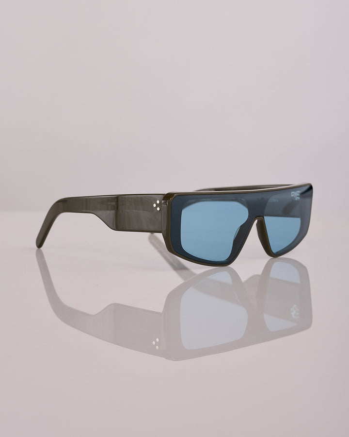 Rick Owens Performa Temple Sunglass Olive Amazonite