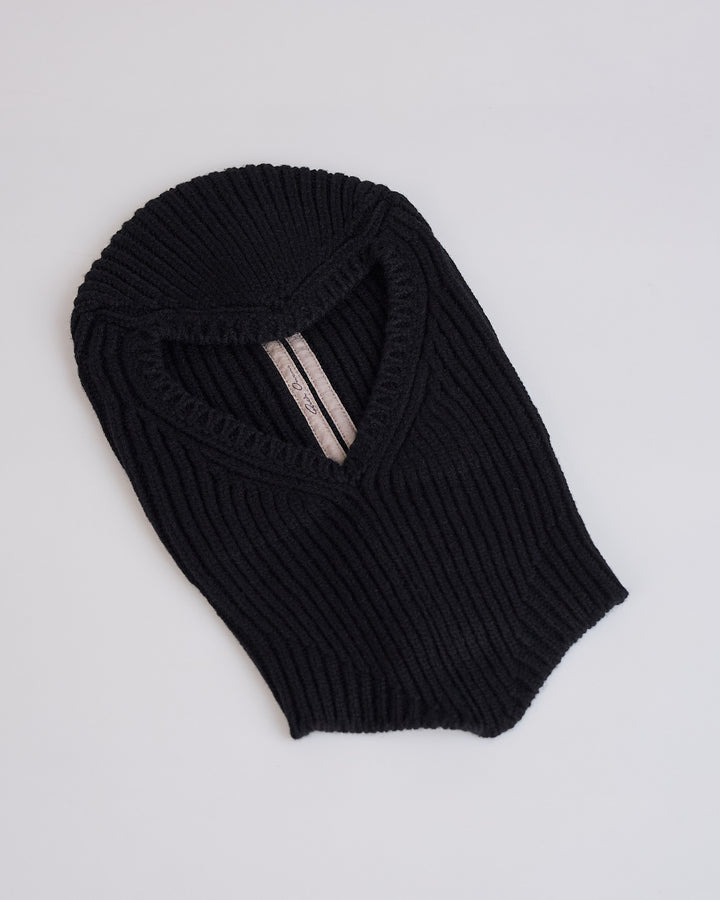 Rick Owens Porterville Skull Balaclava Cashmere Black