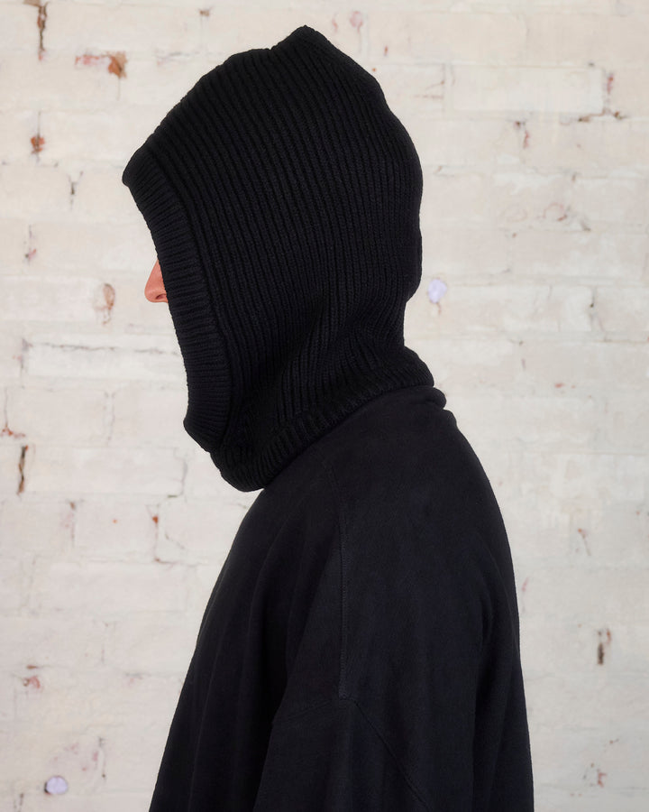 Rick Owens Recycled Cashmere Hood Black