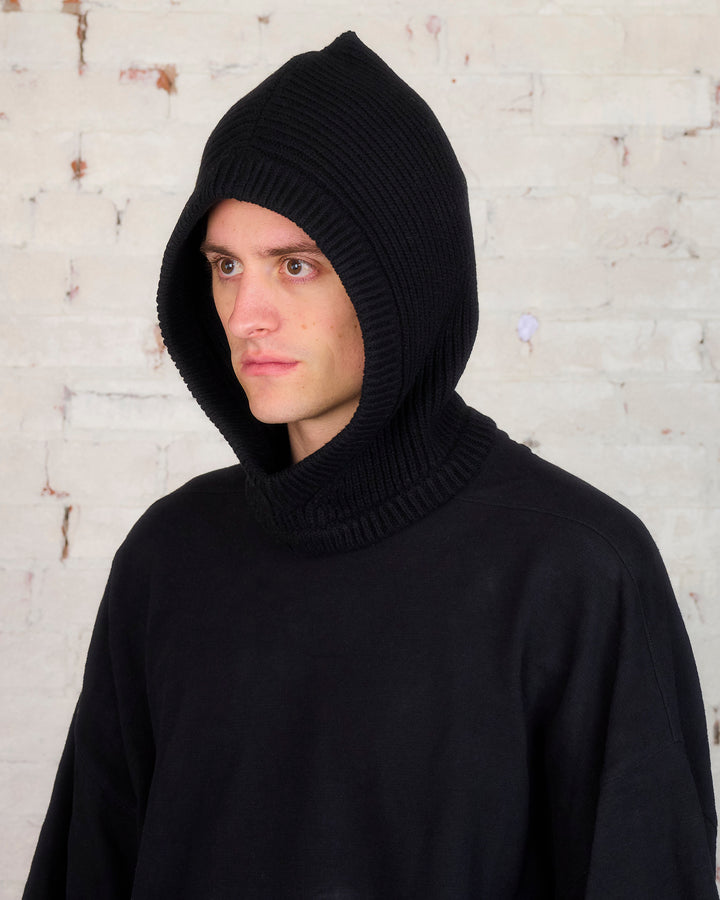Rick Owens Recycled Cashmere Hood Black