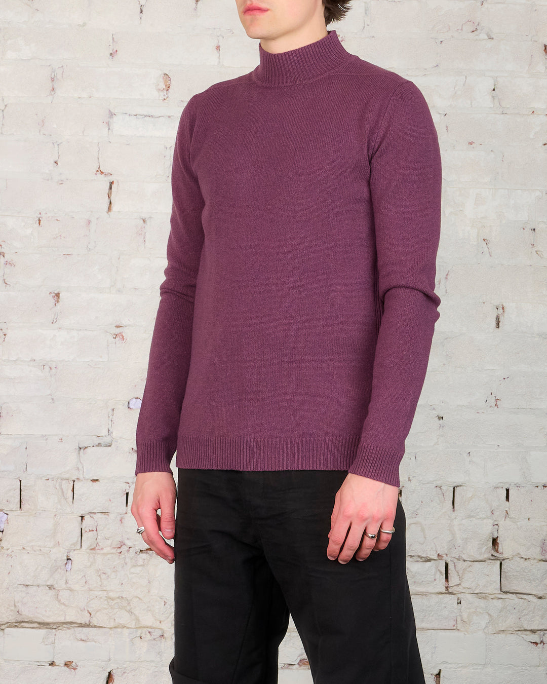 Rick Owens Recycled Cashmere Turtleneck Amethyst