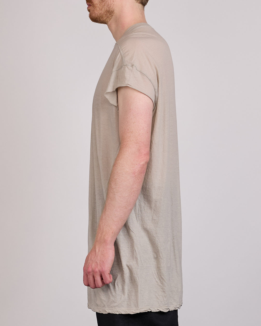 Rick Owens Rick's Jumbo SS T-Shirt Unstable Cotton Pearl