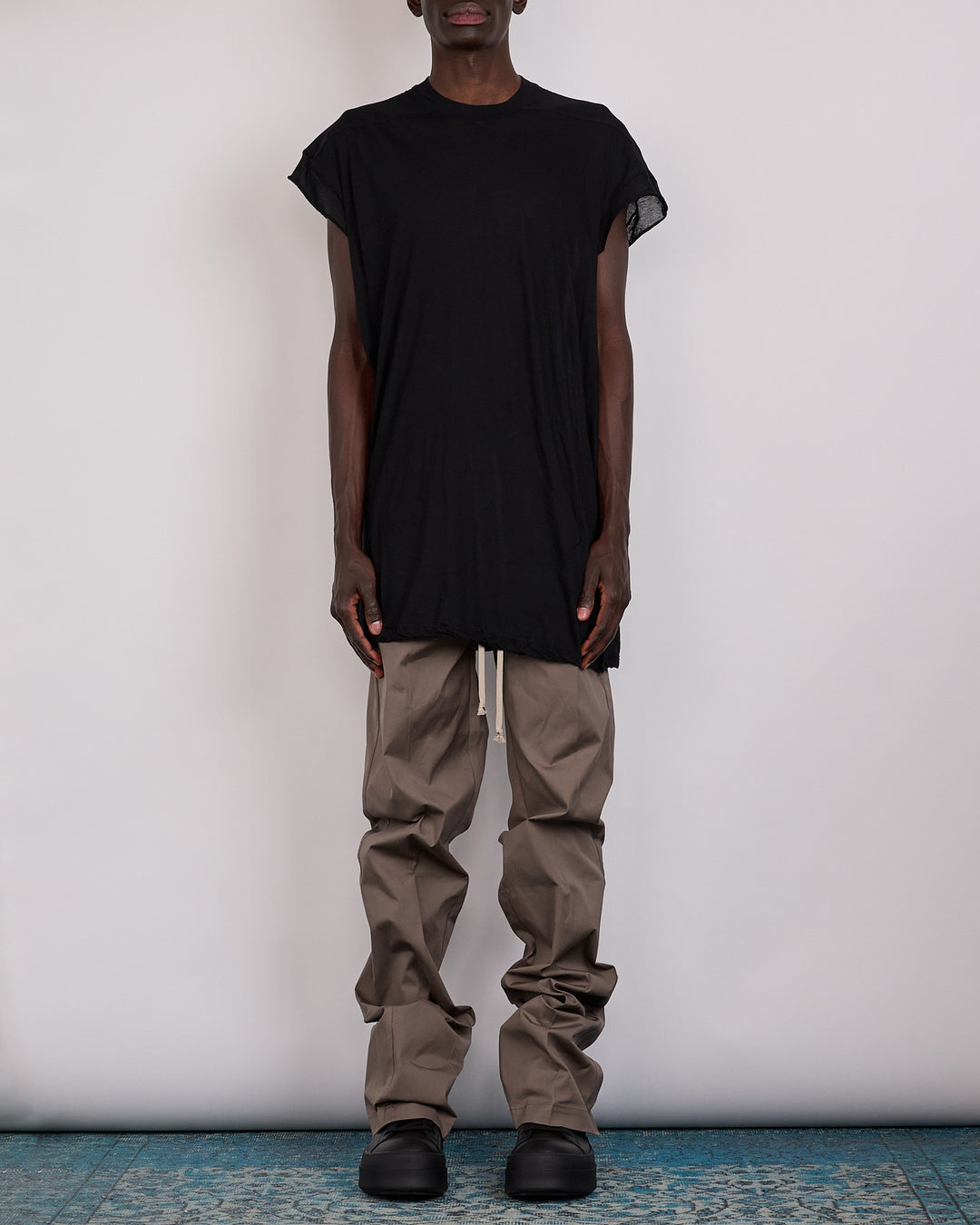 Rick Owens Rick's Jumbo Short Sleeve T-Shirt Unstable Cotton Black