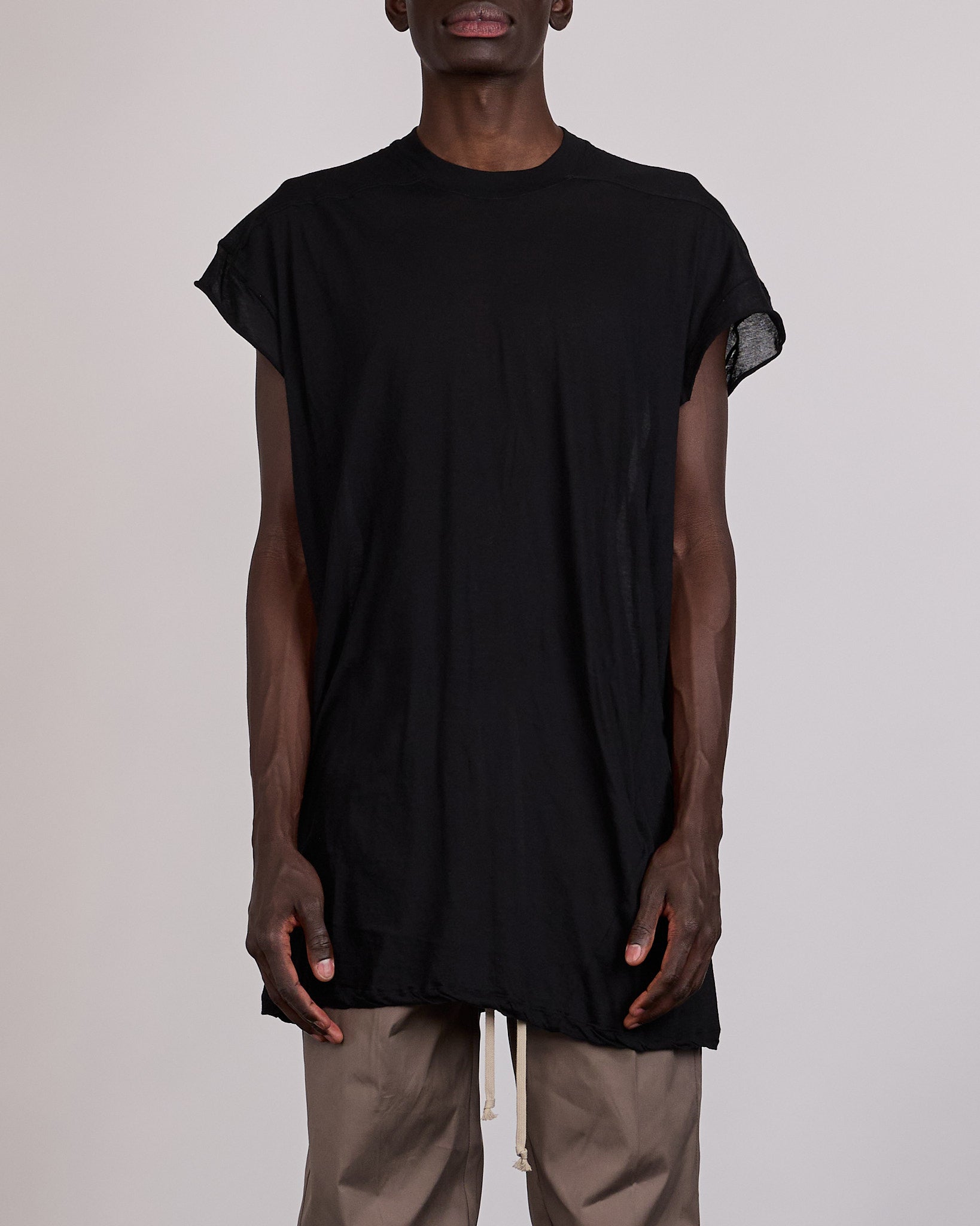 Rick Owens Rick's Jumbo Short Sleeve T-Shirt Unstable Cotton Black
