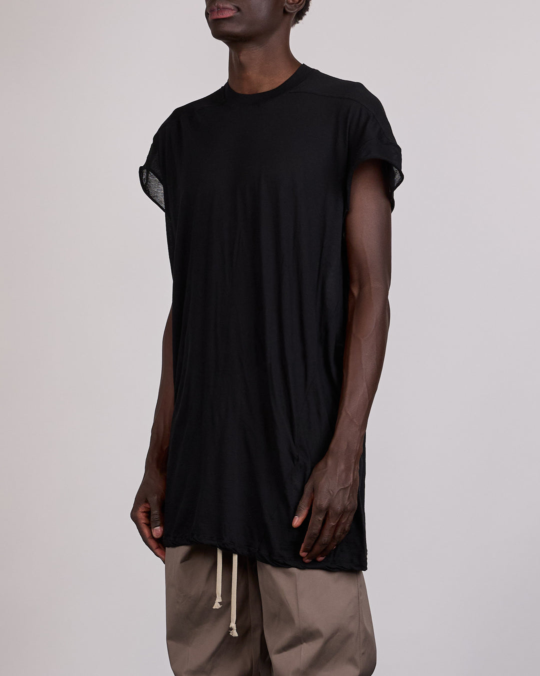 Rick Owens Rick's Jumbo Short Sleeve T-Shirt Unstable Cotton Black