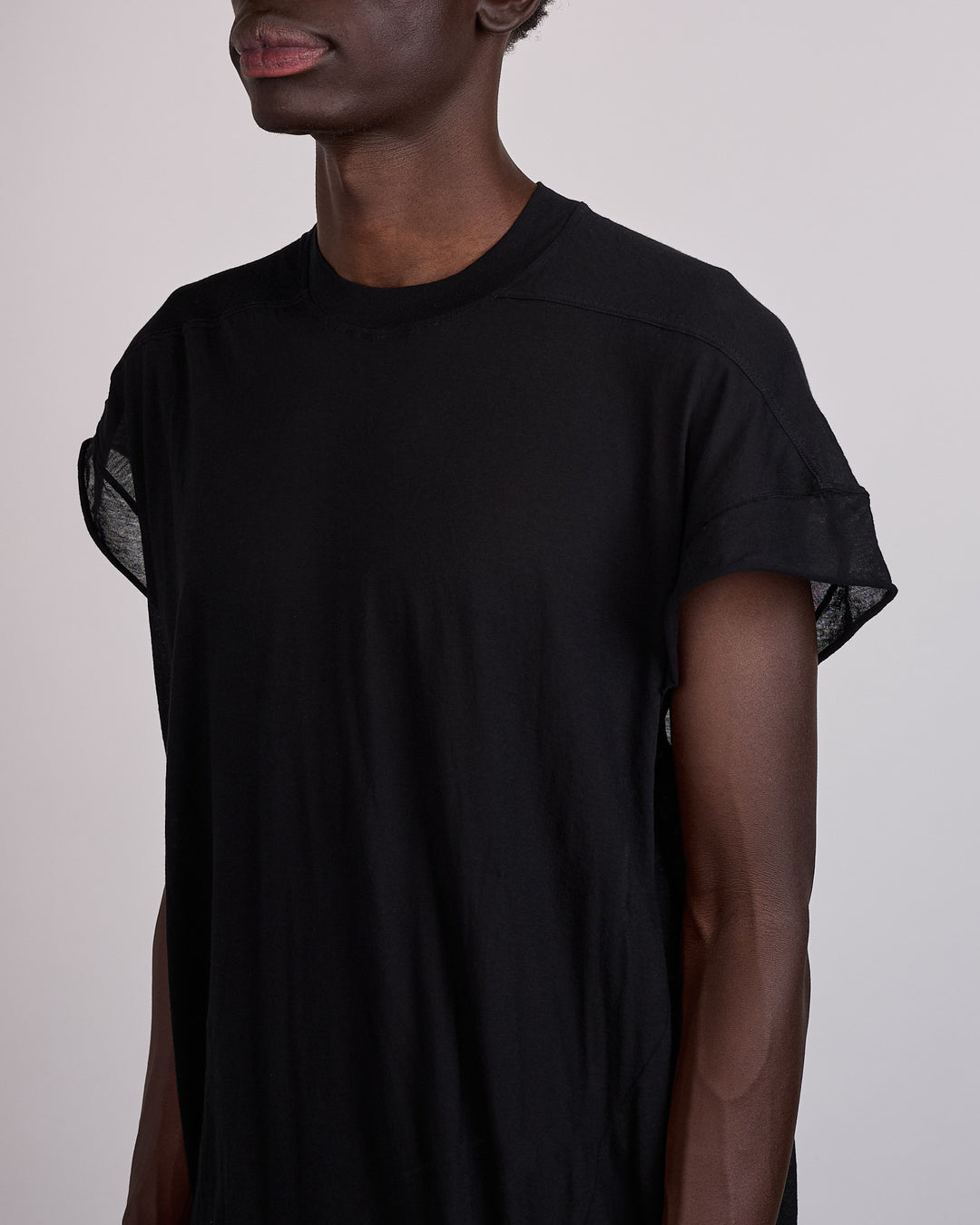 Rick Owens Rick's Jumbo Short Sleeve T-Shirt Unstable Cotton Black