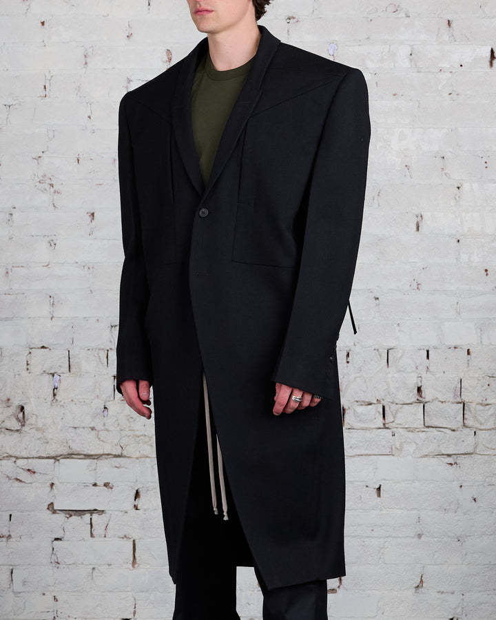 Rick Owens Rick's Tatlin Coat Wool Drill Black