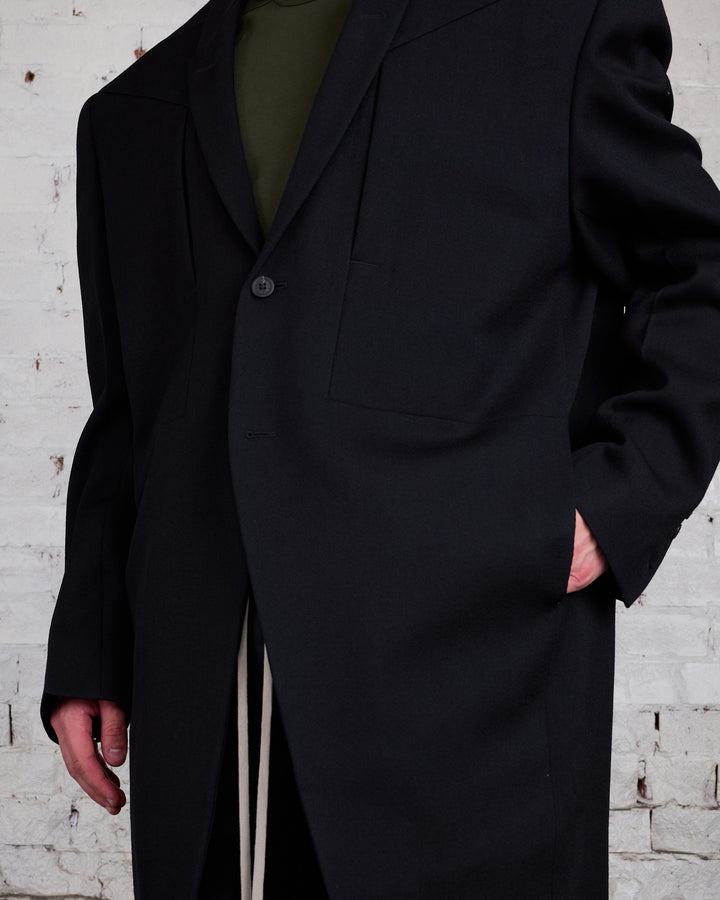 Rick Owens Rick's Tatlin Coat Wool Drill Black