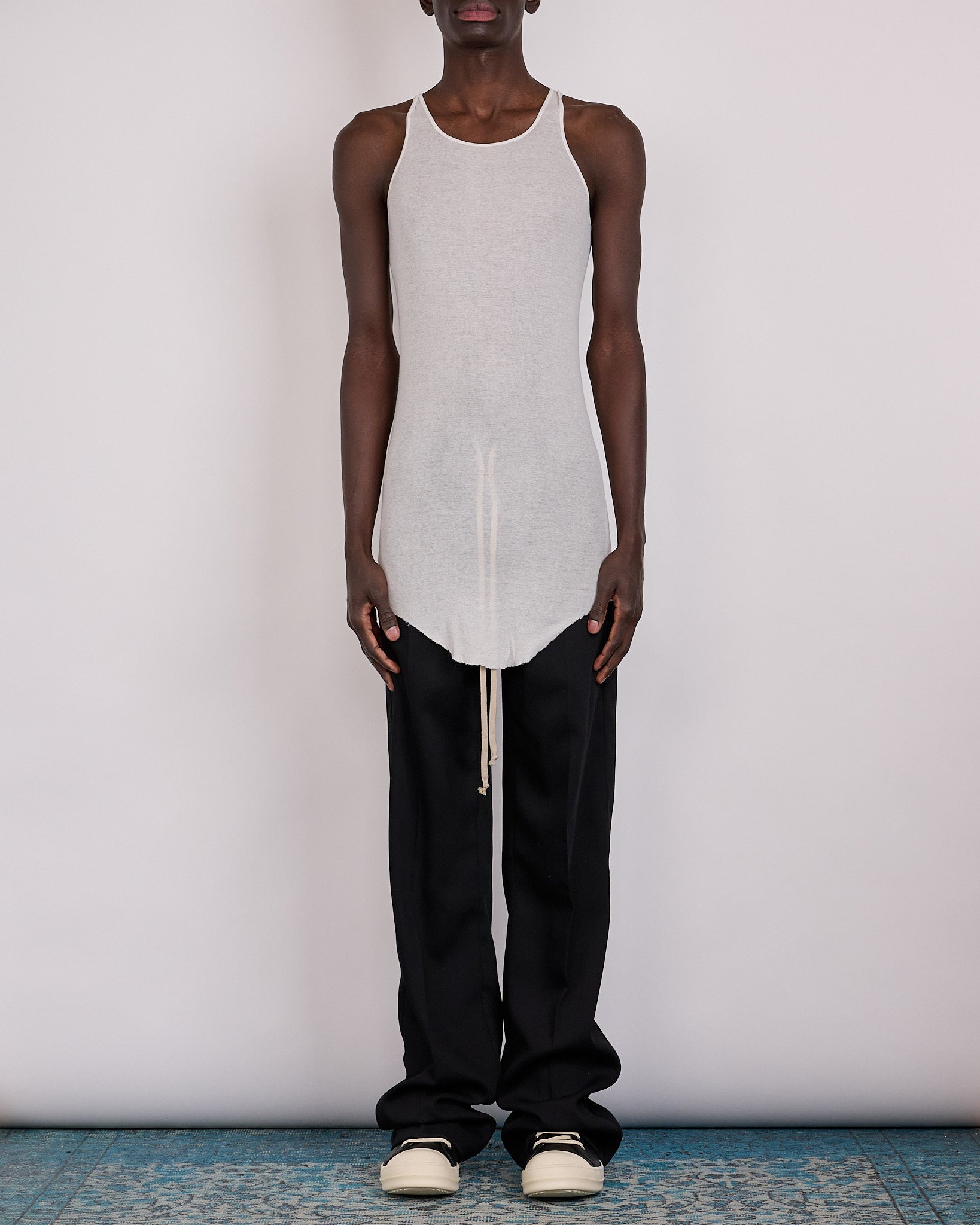 Rick Owens Runway Basic Rib Tank MR Milk Wash – LESS 17