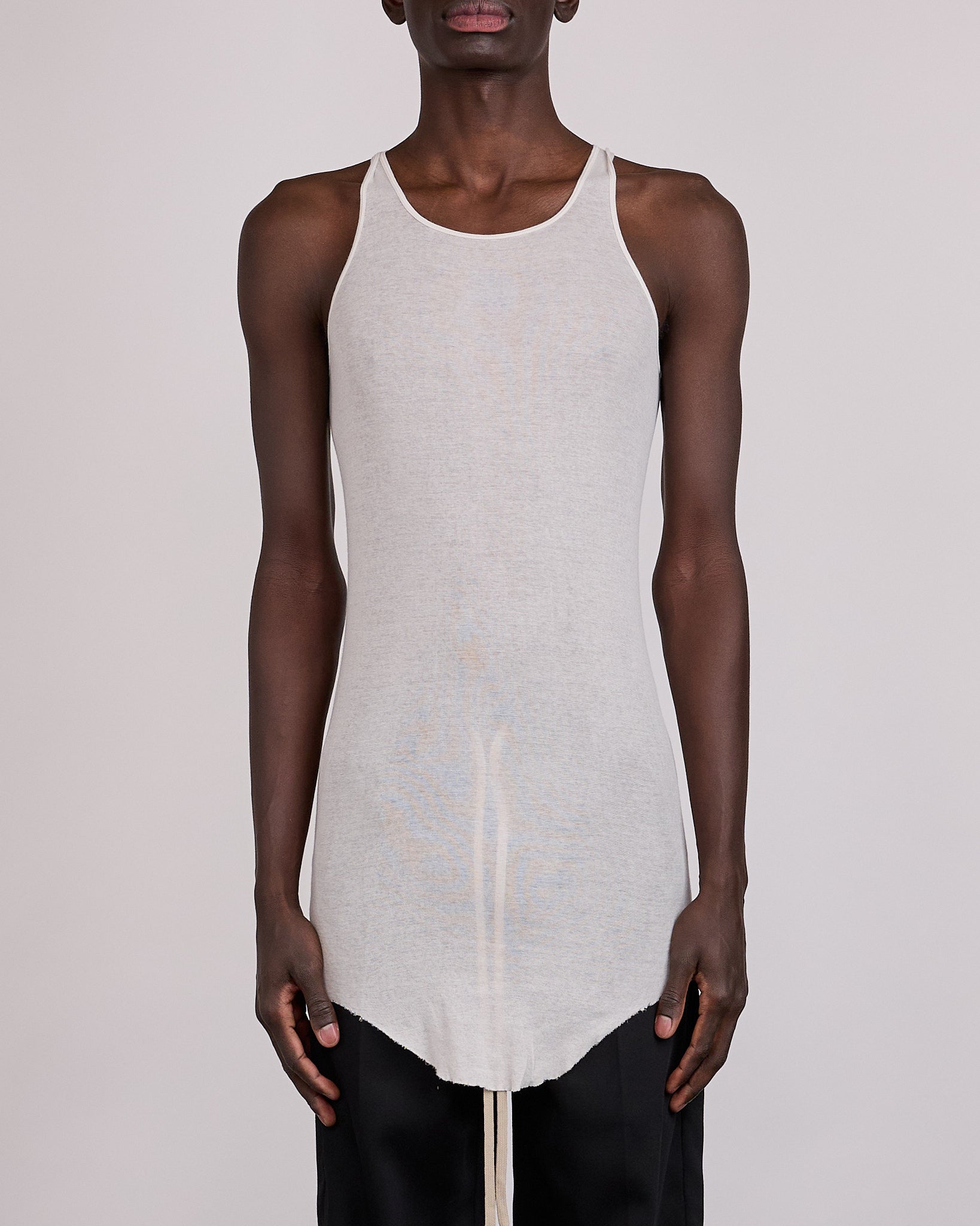 Rick Owens Runway Basic Rib Tank MR Milk Wash – LESS 17