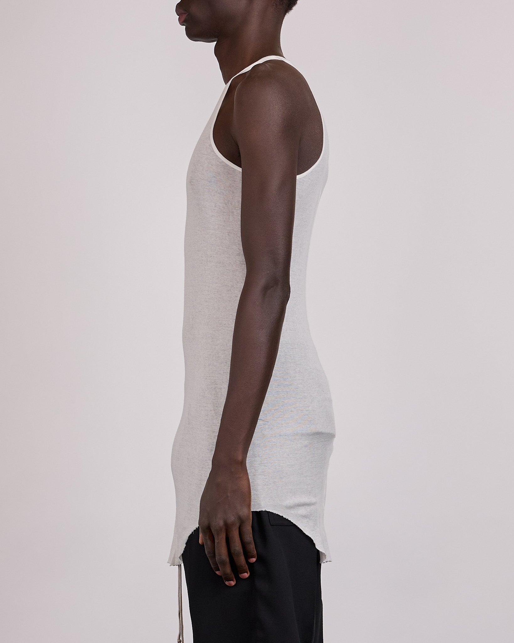 Rick Owens Runway Basic Rib Tank MR Milk Wash – LESS 17