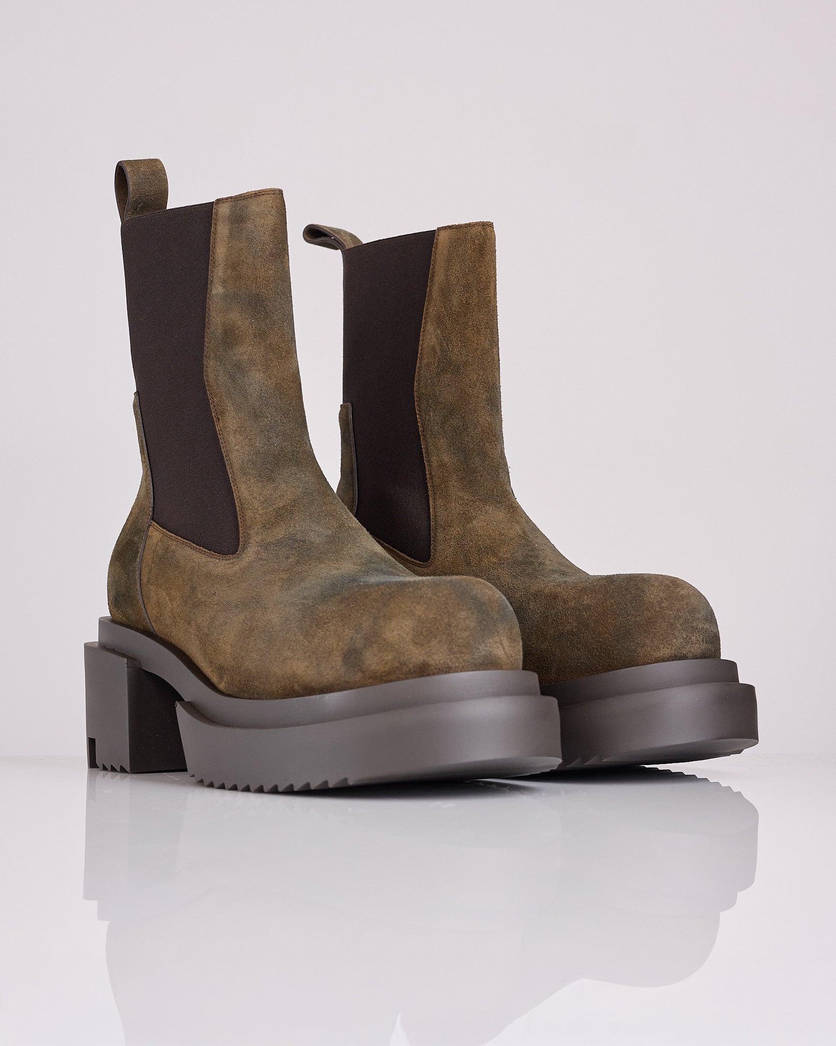 Rick Owens Runway Beatle Bogun Suede Boot Indigo – LESS 17