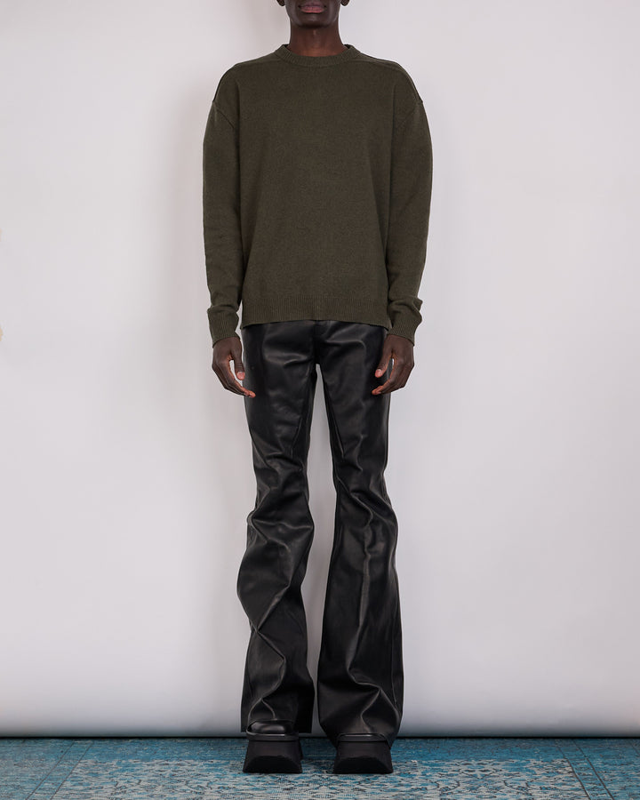 Rick Owens Runway Bolan Jean Full Grain Leather Pant Black