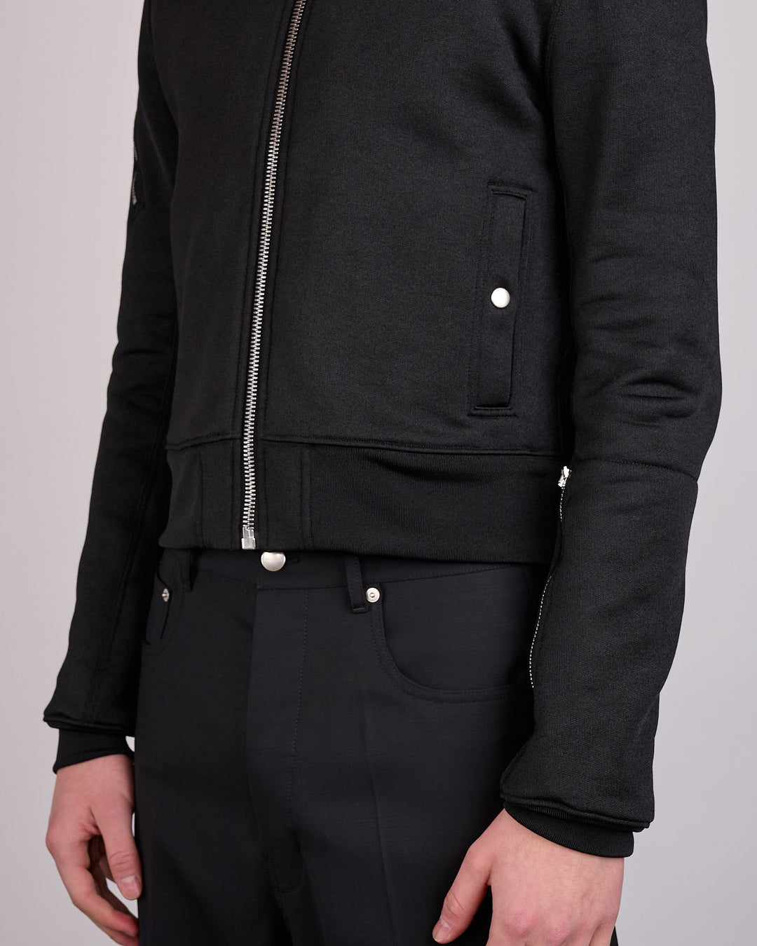 Rick Owens Runway Bonotto Suicide Rev Track Jacket Black