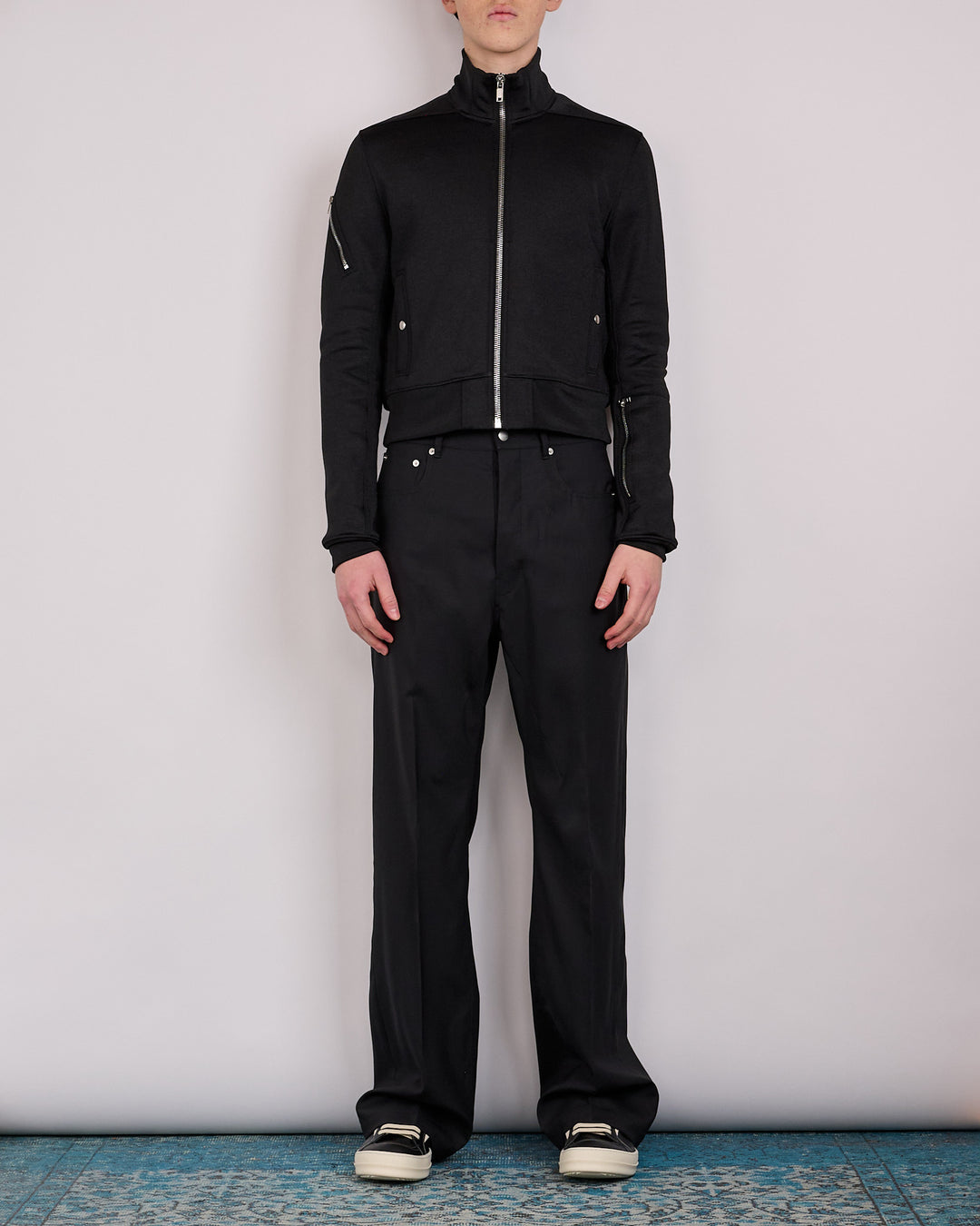 Rick Owens Runway Bonotto Suicide Rev Track Jacket Black