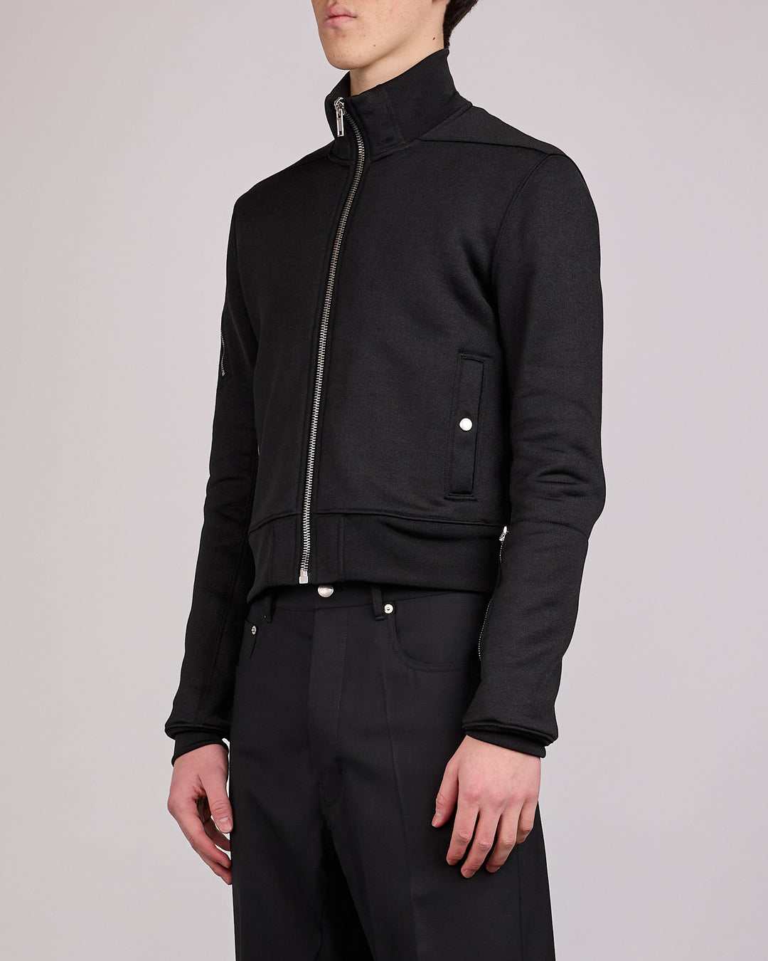 Rick Owens Runway Bonotto Suicide Rev Track Jacket Black