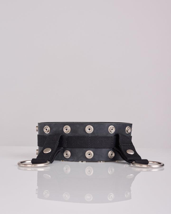 Rick Owens Runway Bonotto Suicide Vega Leather Choker Black