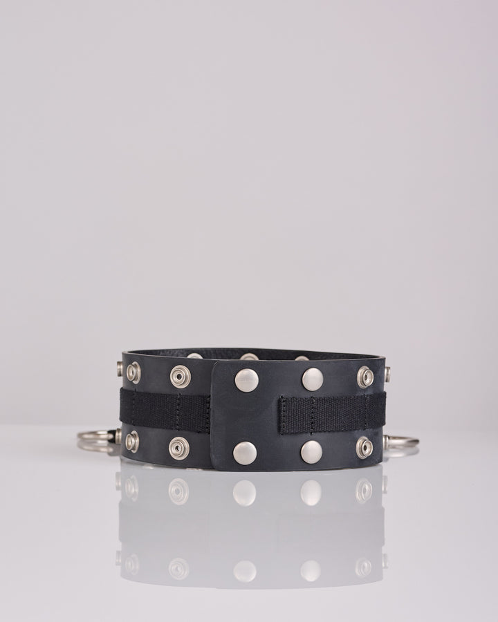 Rick Owens Runway Bonotto Suicide Vega Leather Choker Black