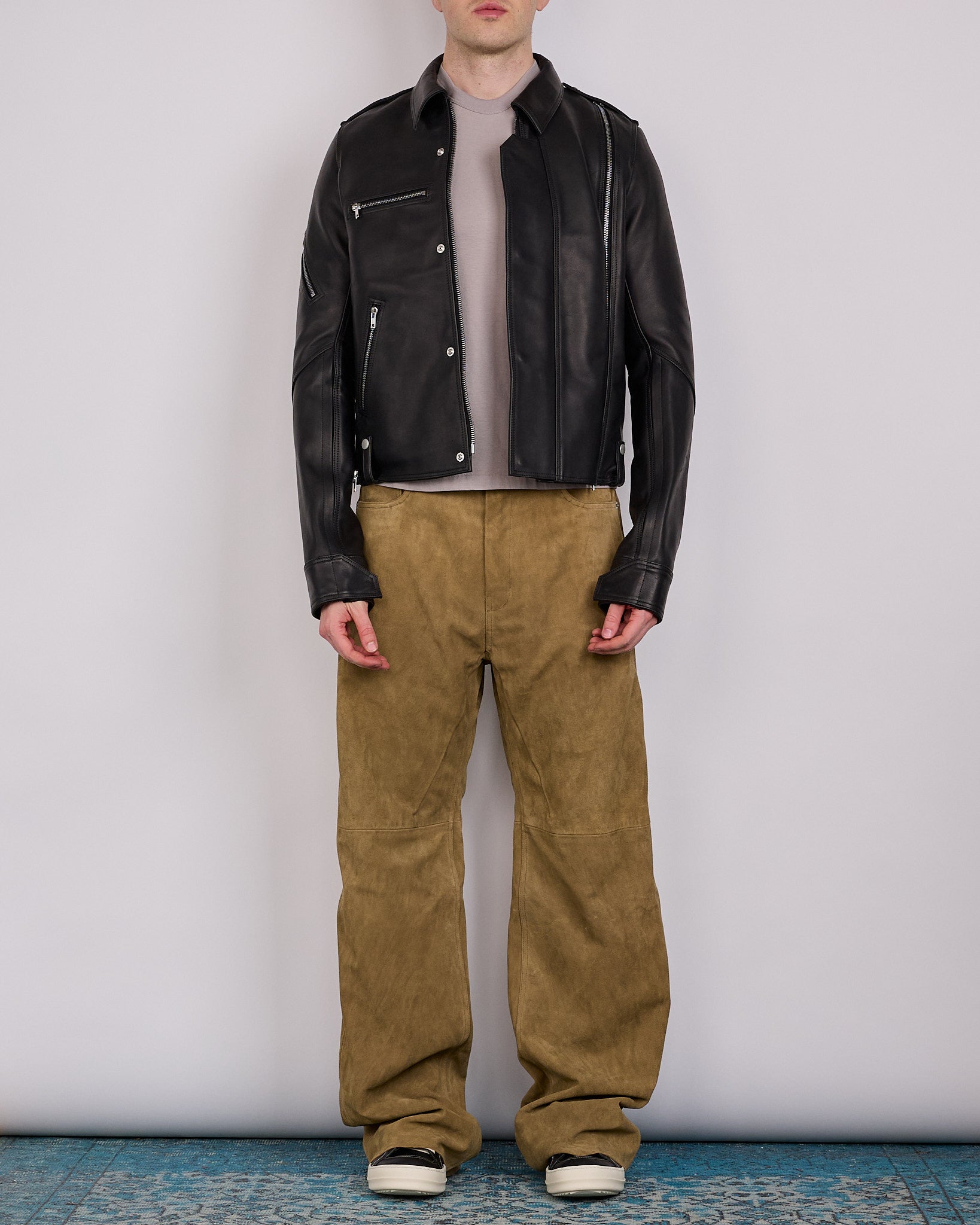 Rick Owens Runway Bonotto Suicide Vega MIJ Leather Jacket Black
