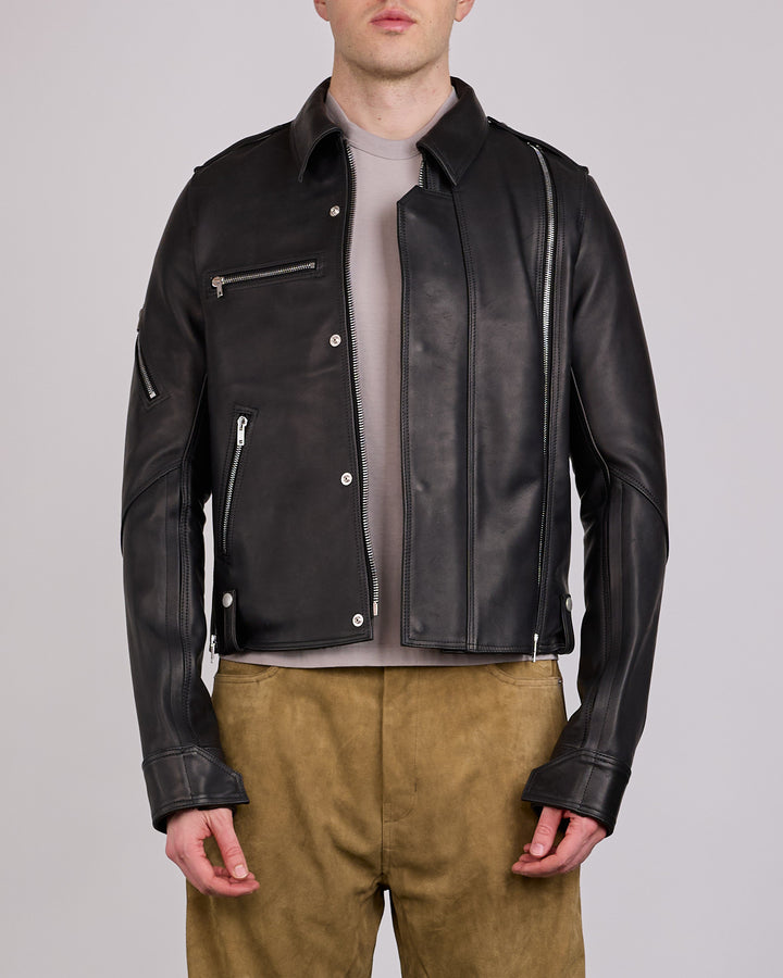 Rick Owens Runway Bonotto Suicide Vega MIJ Leather Jacket Black