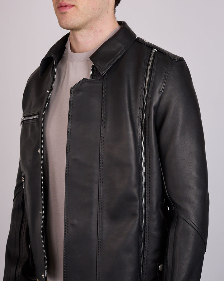 Rick Owens Runway Bonotto Suicide Vega MIJ Leather Jacket Black
