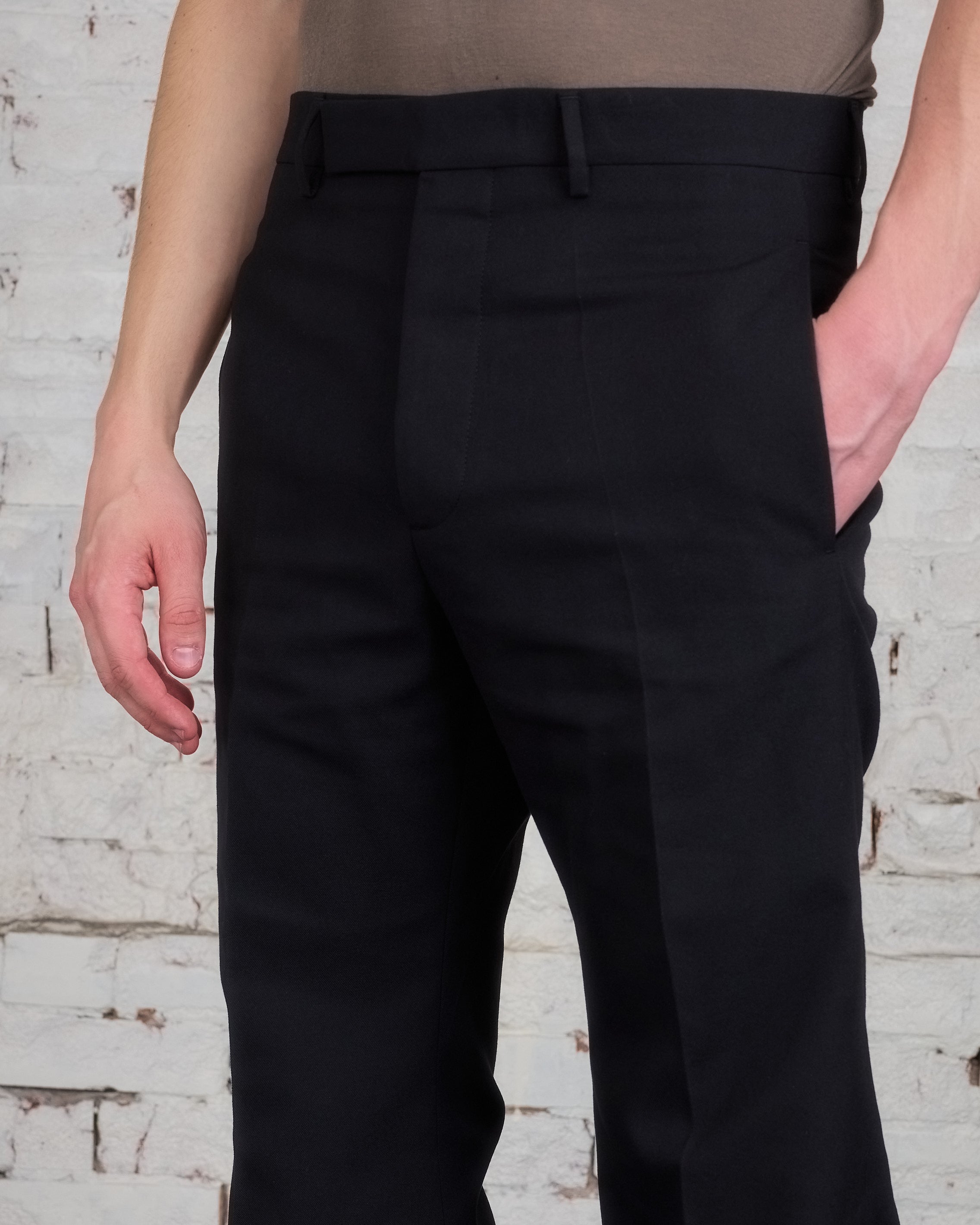 Rick Owens Runway Bonotto Wide Astaire Pant Twill Black – LESS 17