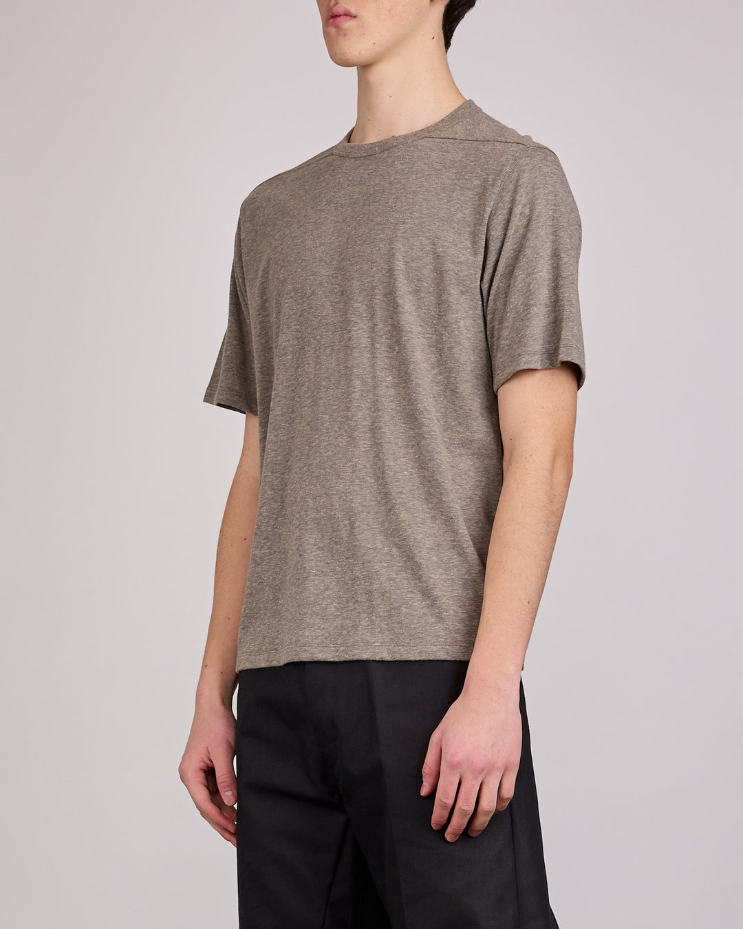 Rick Owens Runway Brad T-Shirt Melange Jersey Grey
