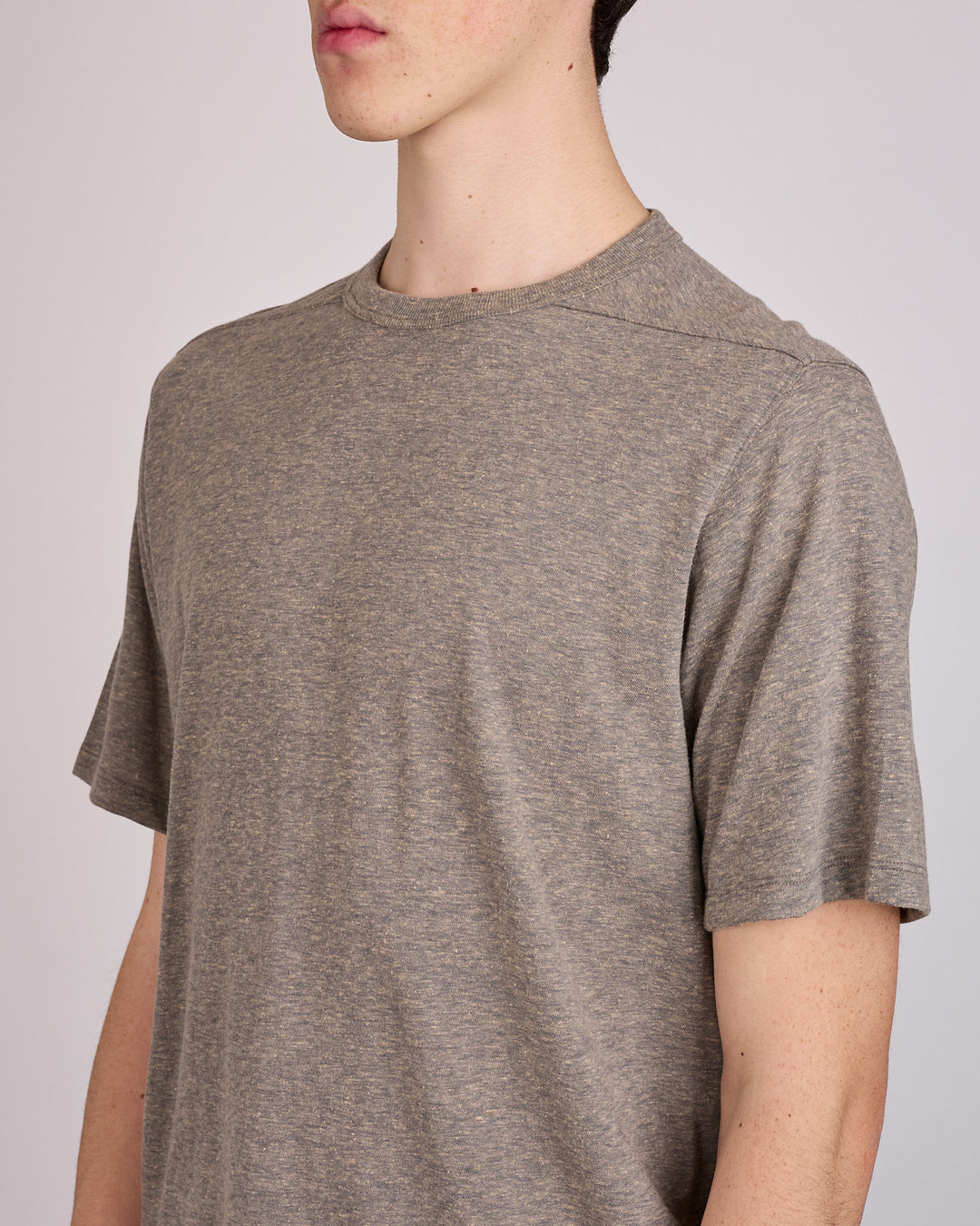 Rick Owens Runway Brad T-Shirt Melange Jersey Grey
