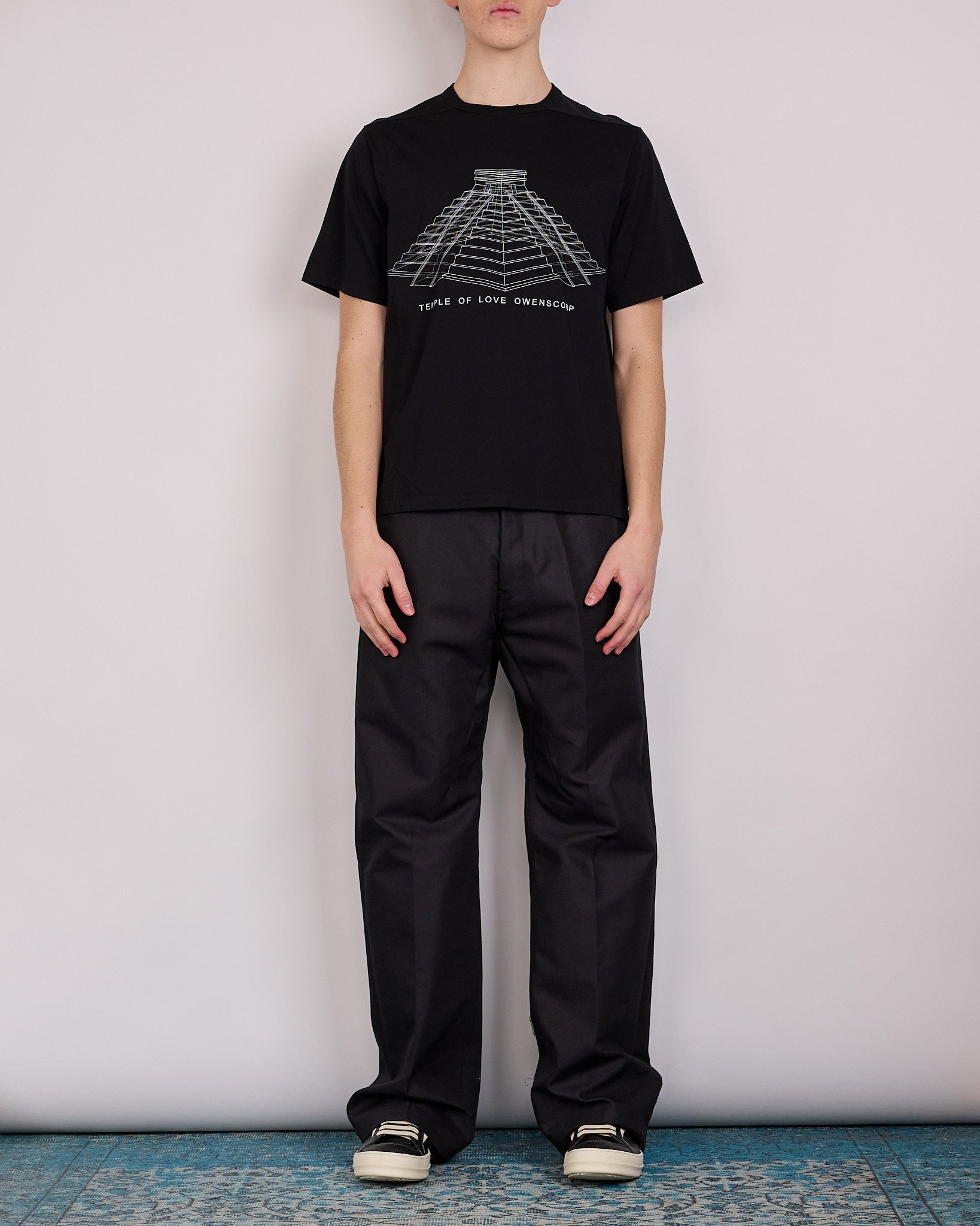 Rick Owens Runway Brad T-Shirt Temple Graphic Black Milk – LESS 17