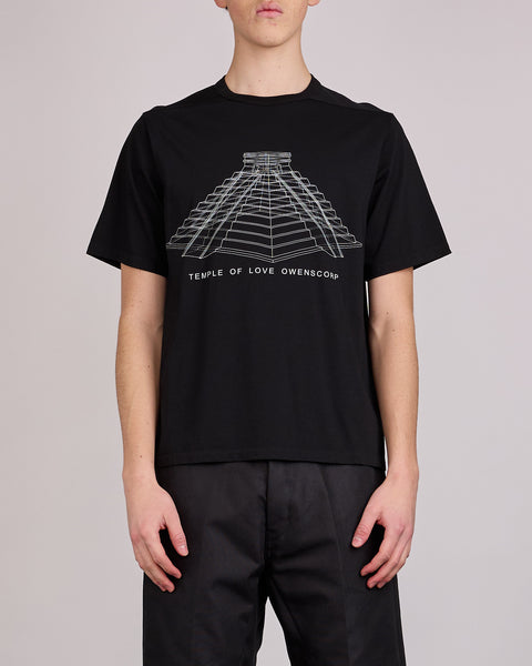 Rick Owens Runway Brad T-Shirt Temple Graphic Black Milk – LESS 17