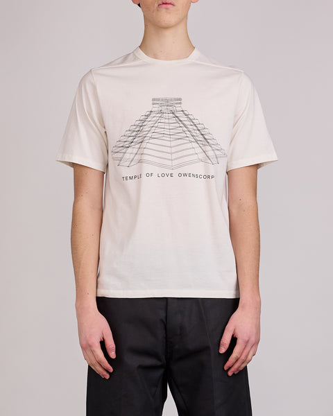 Rick Owens Runway Brad T-Shirt Temple Graphic Milk Black – LESS 17