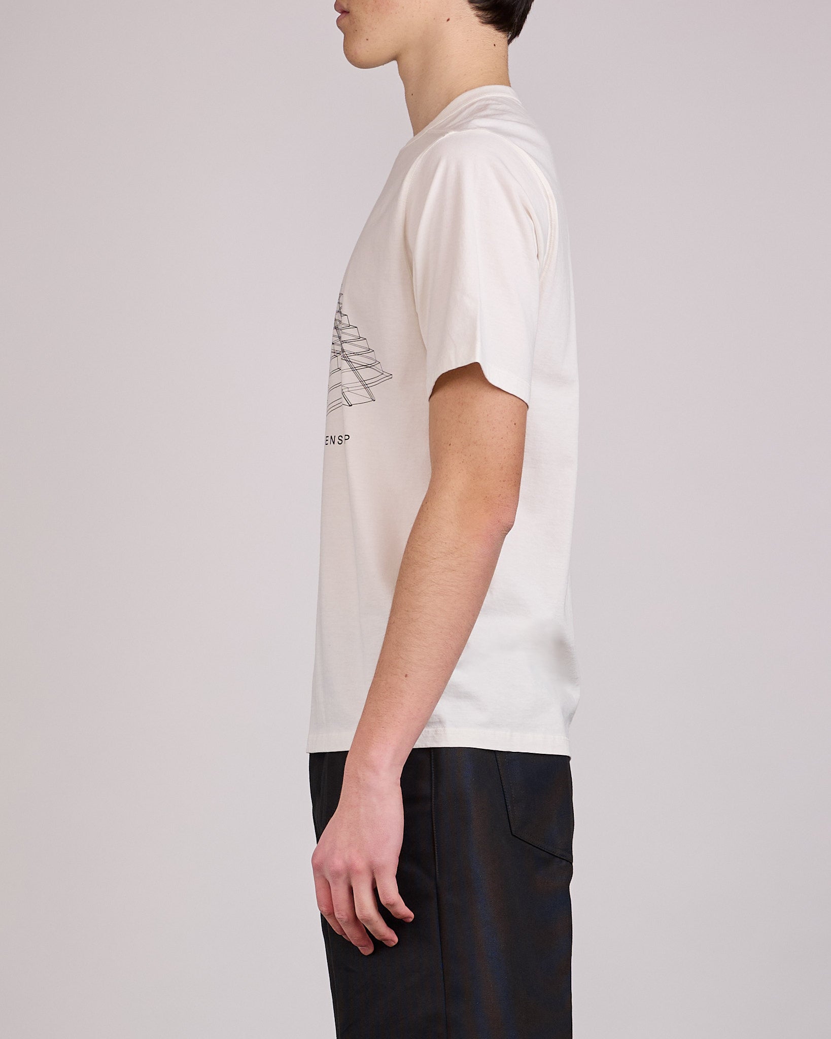 Rick Owens Runway Brad T-Shirt Temple Graphic Milk Black – LESS 17