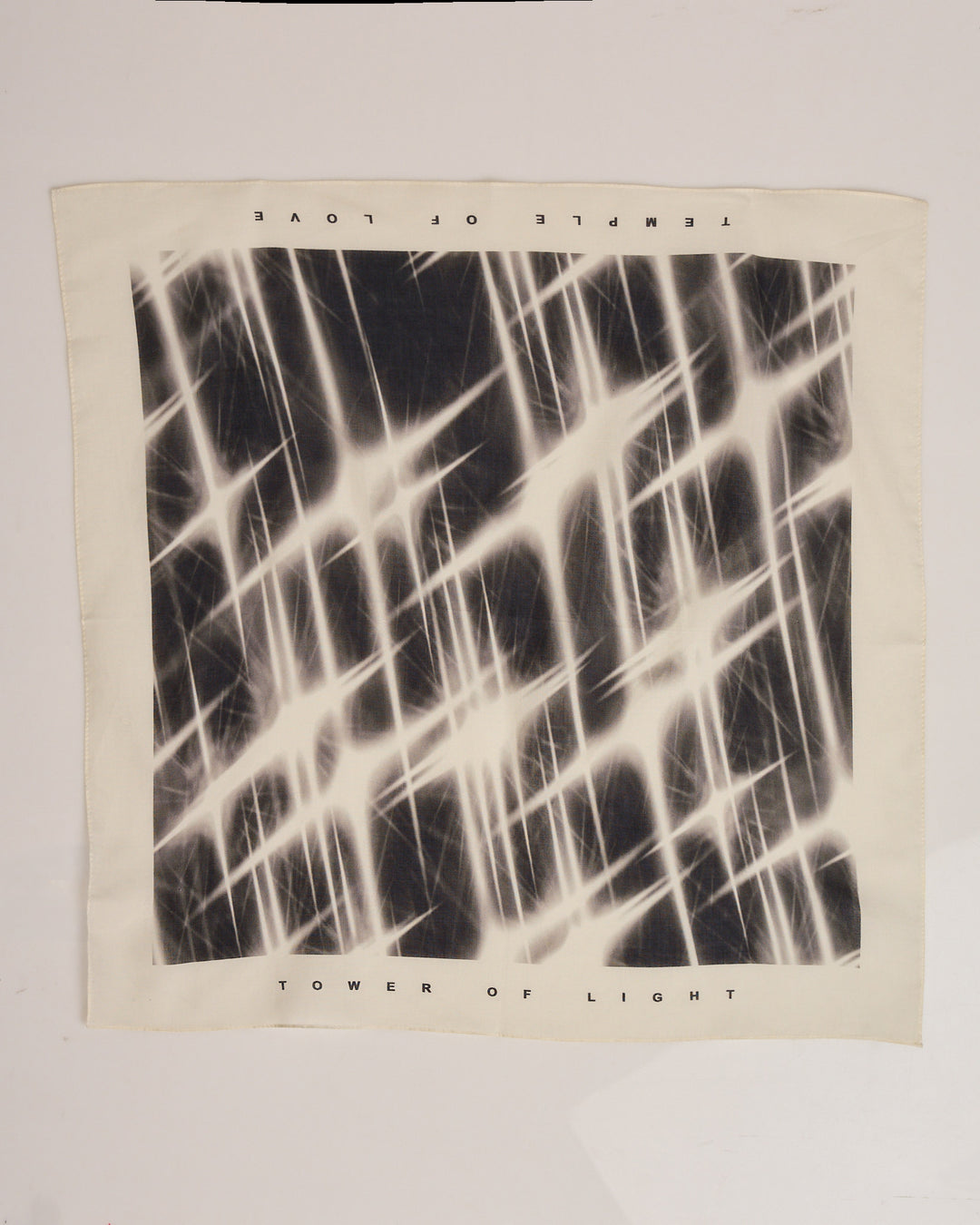 Rick Owens Runway Foulard 53x53 Bandana Milk Black