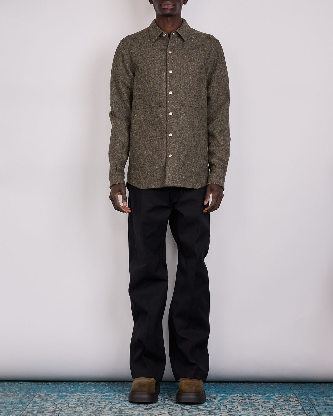 Rick Owens Runway Geth Cotton Whipcord Jean Black