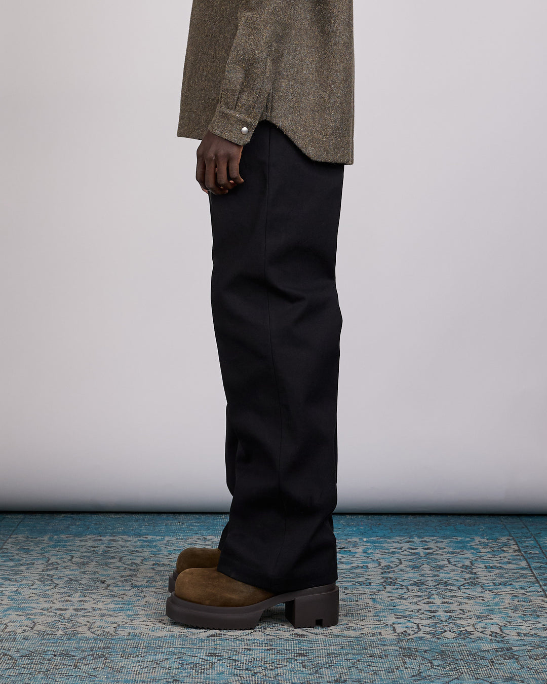 Rick Owens Runway Geth Cotton Whipcord Jean Black