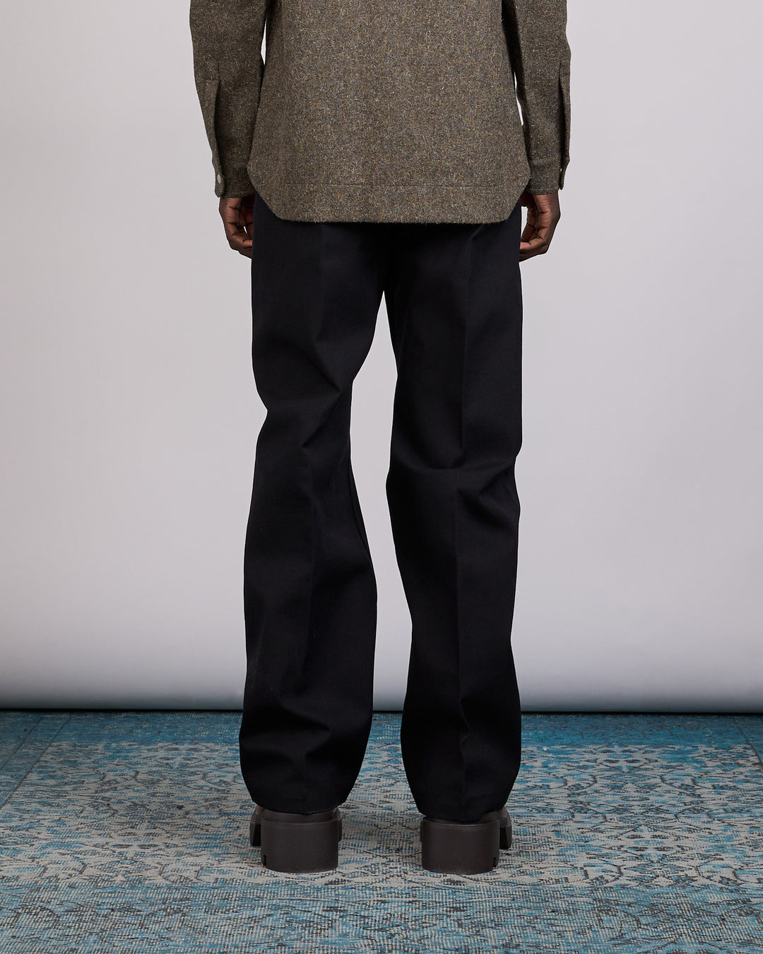 Rick Owens Runway Geth Cotton Whipcord Jean Black