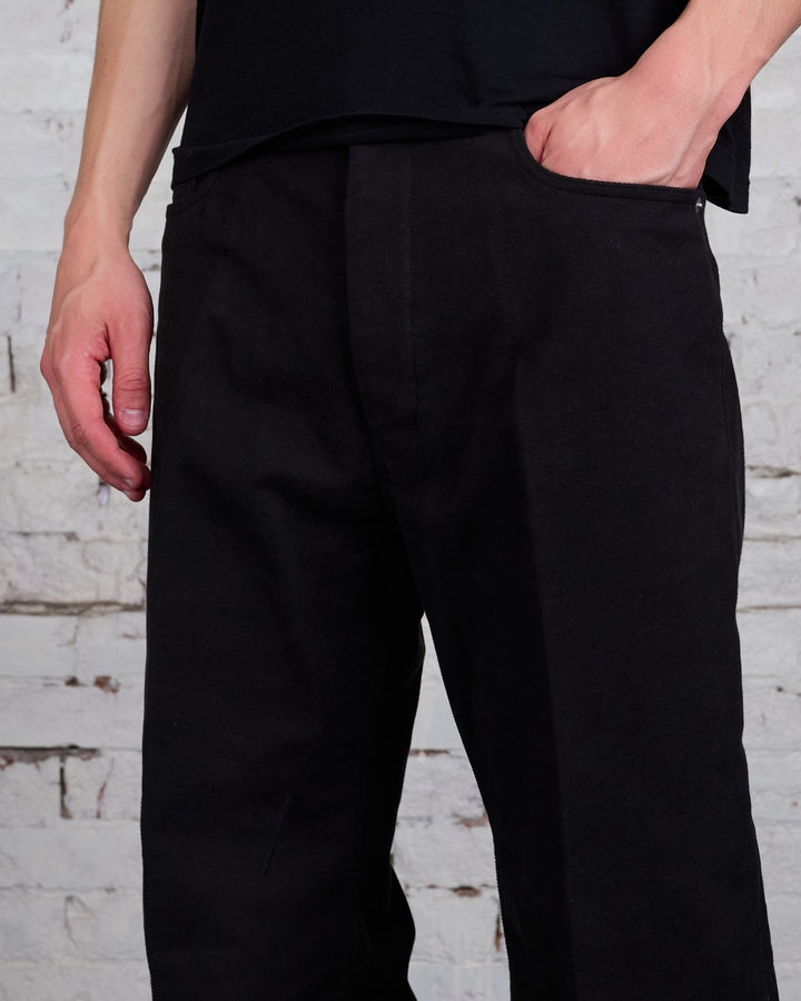 Rick Owens Runway Geth Jean Brushed Twill Black