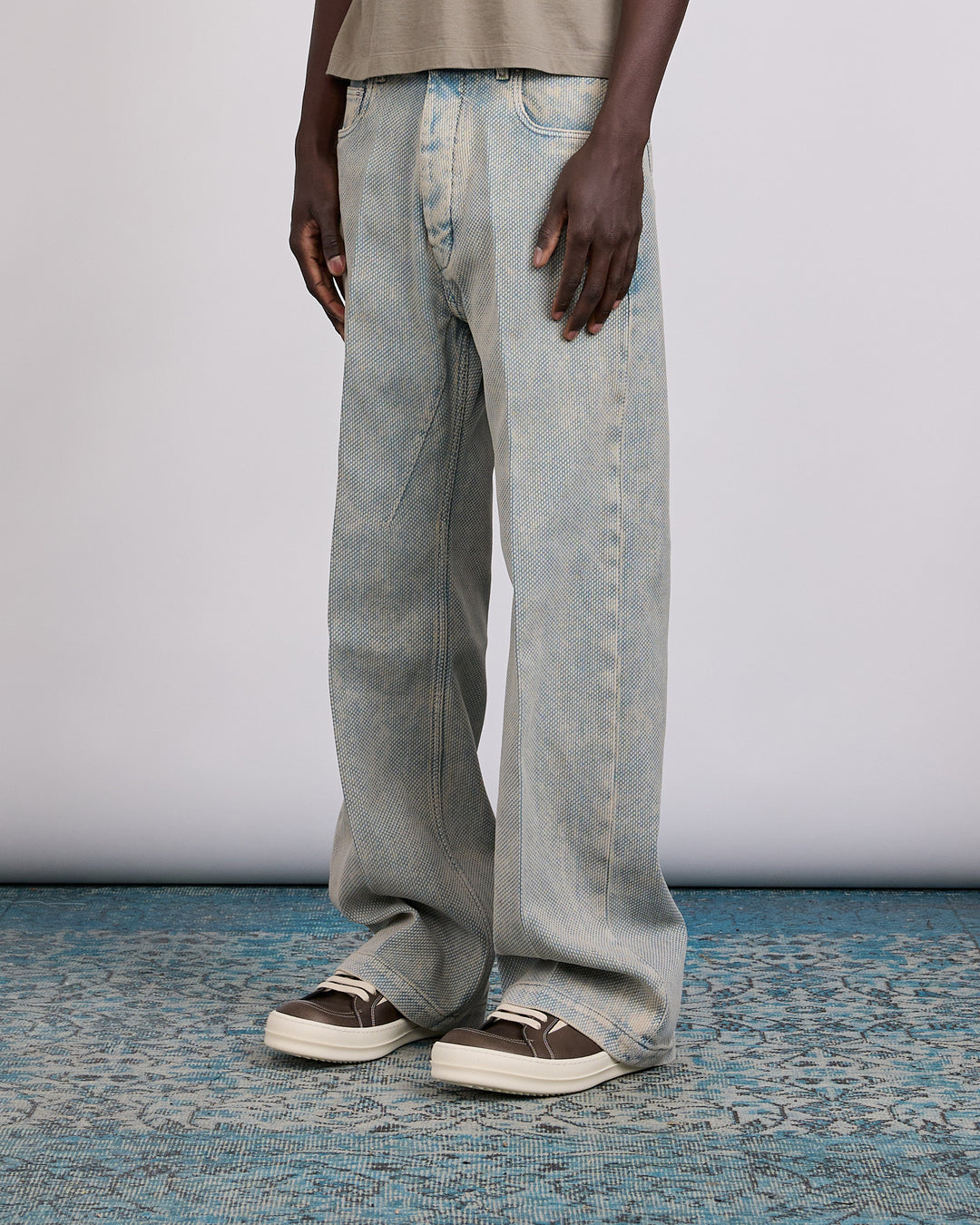 Rick Owens Runway Geth Jean Indigo Canvas Indigo